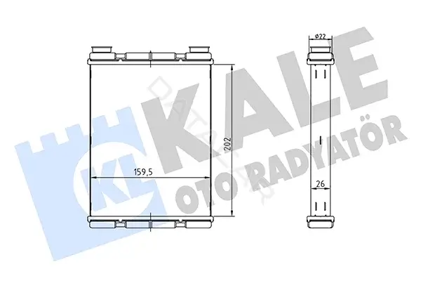 Радиатор печки KALE OTO RADYATÖR 360855