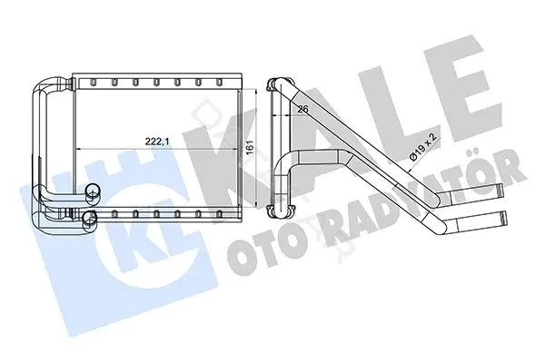 Радиатор печки KALE OTO RADYATÖR 360835