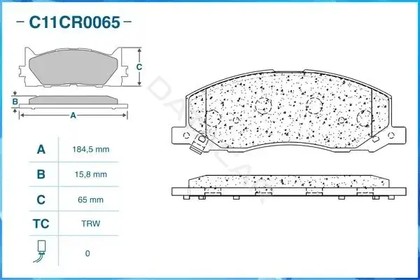 Тормозные колодки CWORKS C11CR0065
