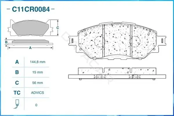 Тормозные колодки CWORKS C11CR0084