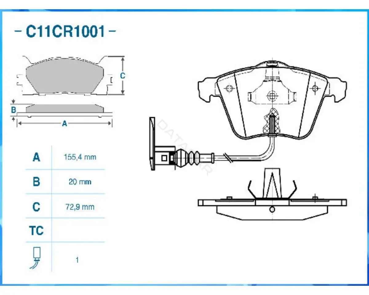Тормозные колодки CWORKS C11CR1001