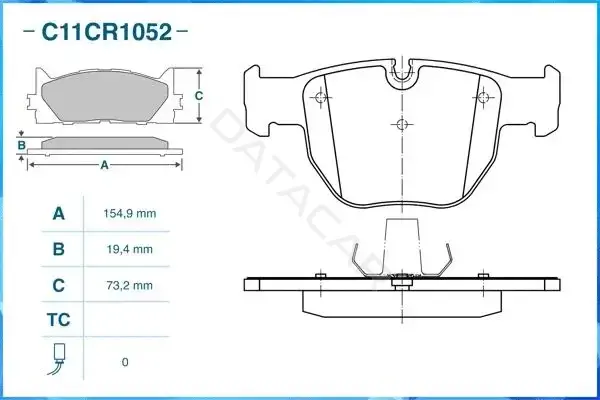 Тормозные колодки CWORKS C11CR1052