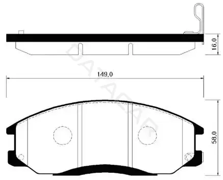 Тормозные колодки HSB GOLD HP0014