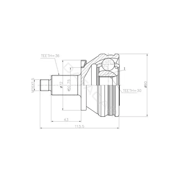 Шрус GANZ GIK04036