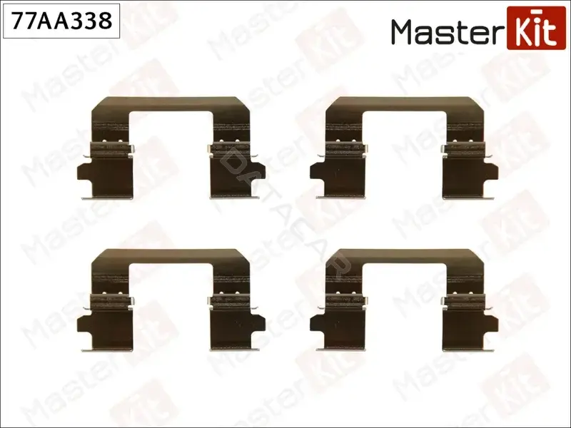 Ремкомплект тормозных колодок MASTERKIT 77AA338