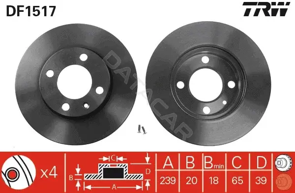 Тормозные диски TRW DF1517