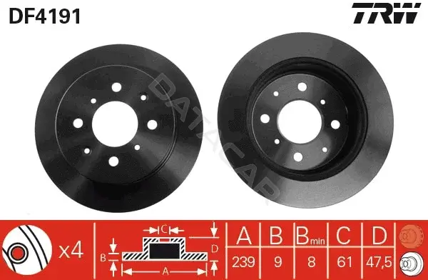 Тормозные диски TRW DF4191
