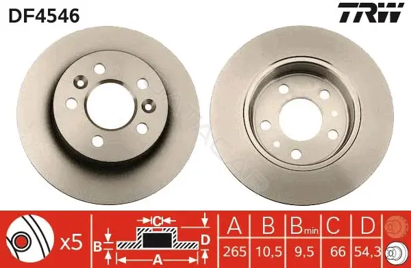 Тормозные диски TRW DF4546