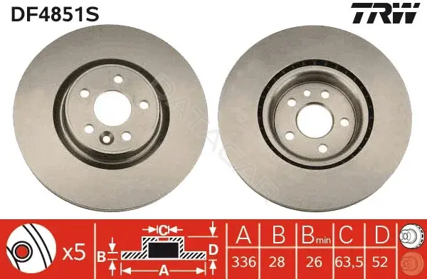 Тормозные диски TRW DF4851S