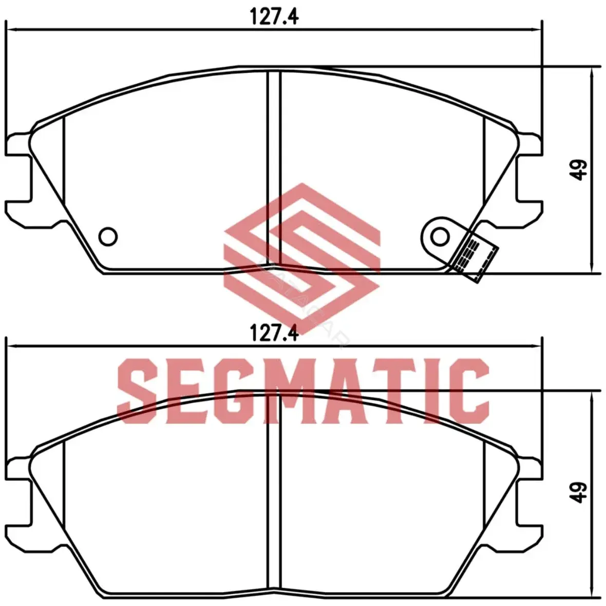 Тормозные колодки SEGMATIC SGBP2608