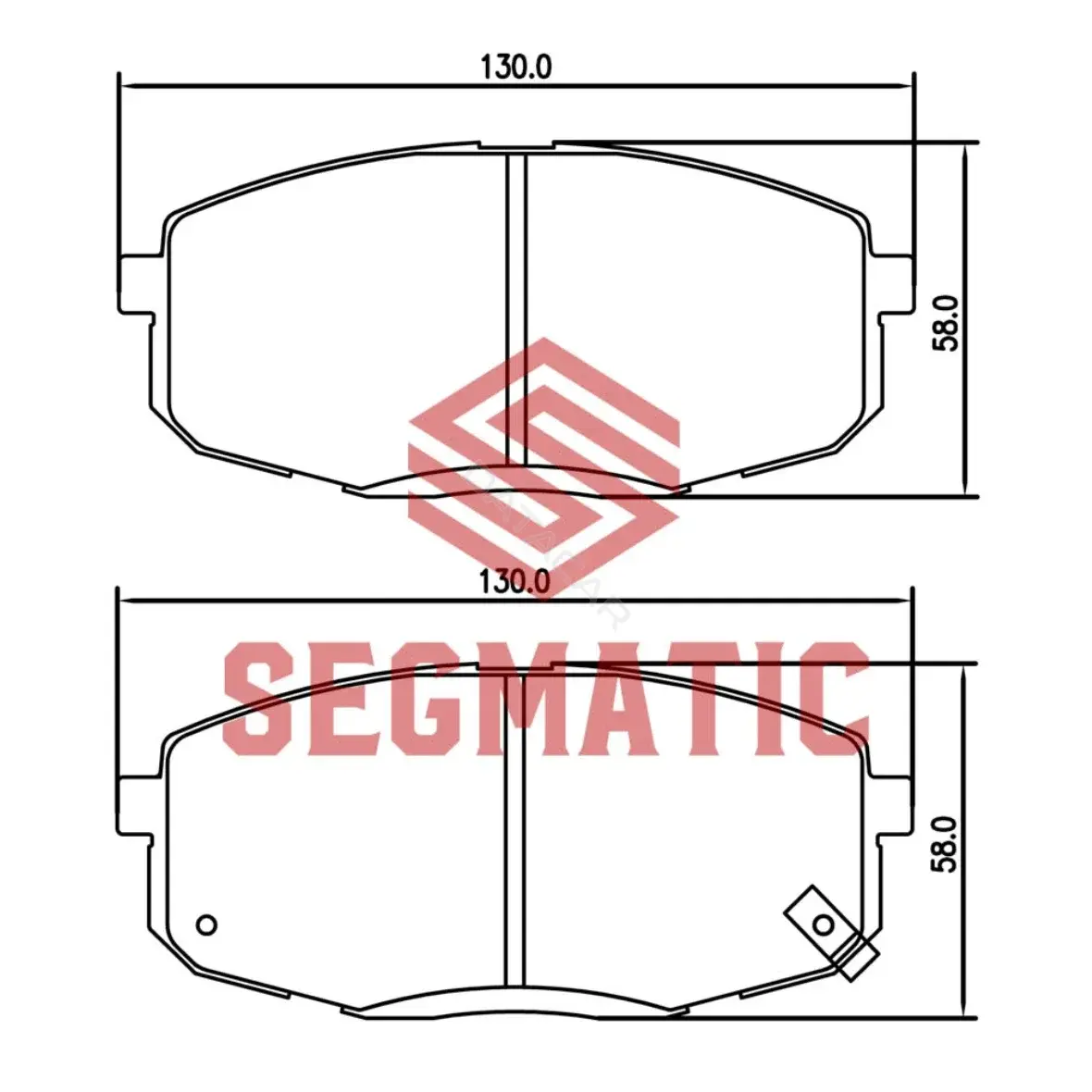 Тормозные колодки SEGMATIC SGBP2587
