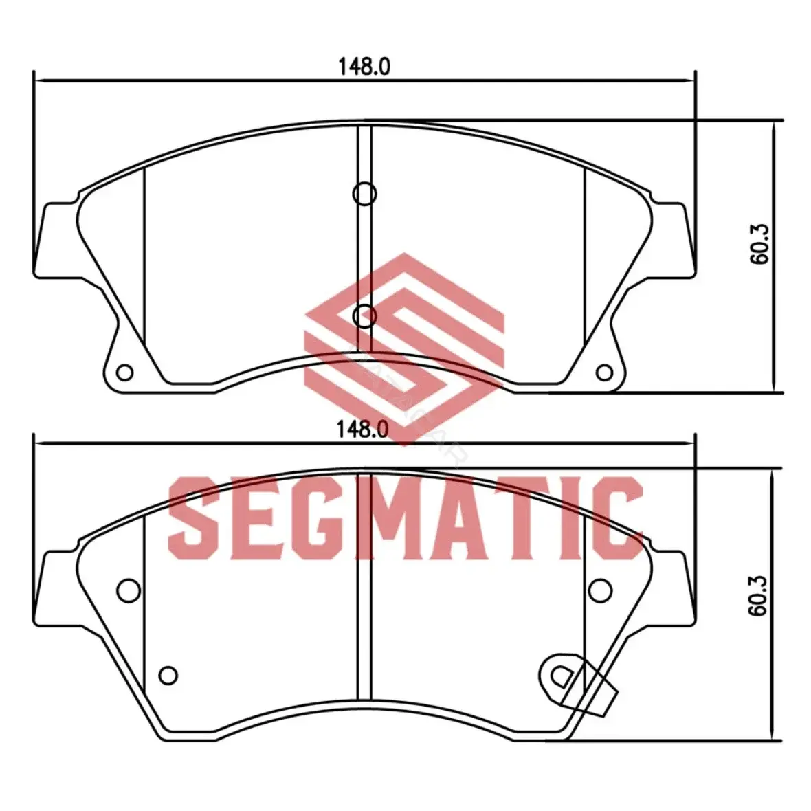 Тормозные колодки SEGMATIC SGBP2570