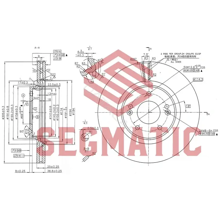 Тормозные диски SEGMATIC SBD30093146