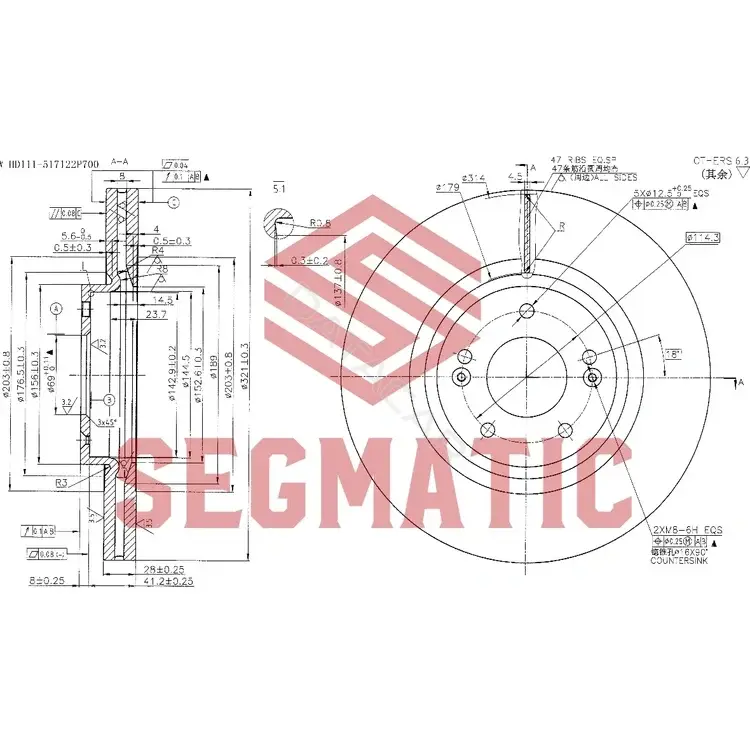 Тормозные диски SEGMATIC SBD30093223