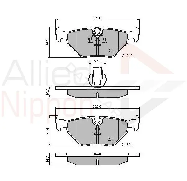 Тормозные колодки ALLIED NIPPON ADB01011