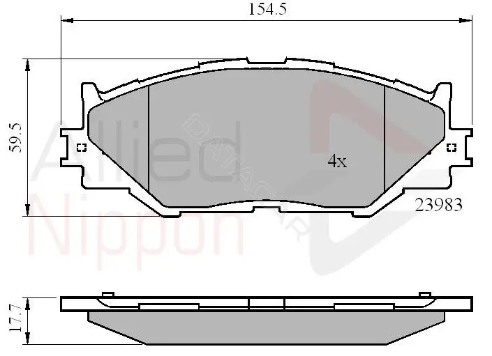 Тормозные колодки ALLIED NIPPON ADB01632