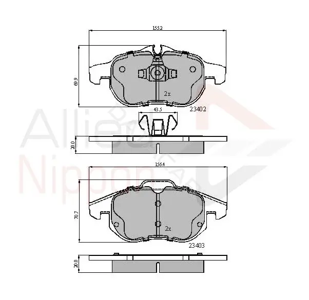 Тормозные колодки ALLIED NIPPON ADB01137