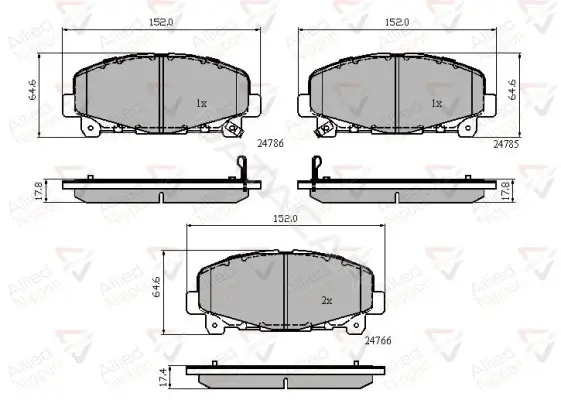 Тормозные колодки ALLIED NIPPON ADB32010