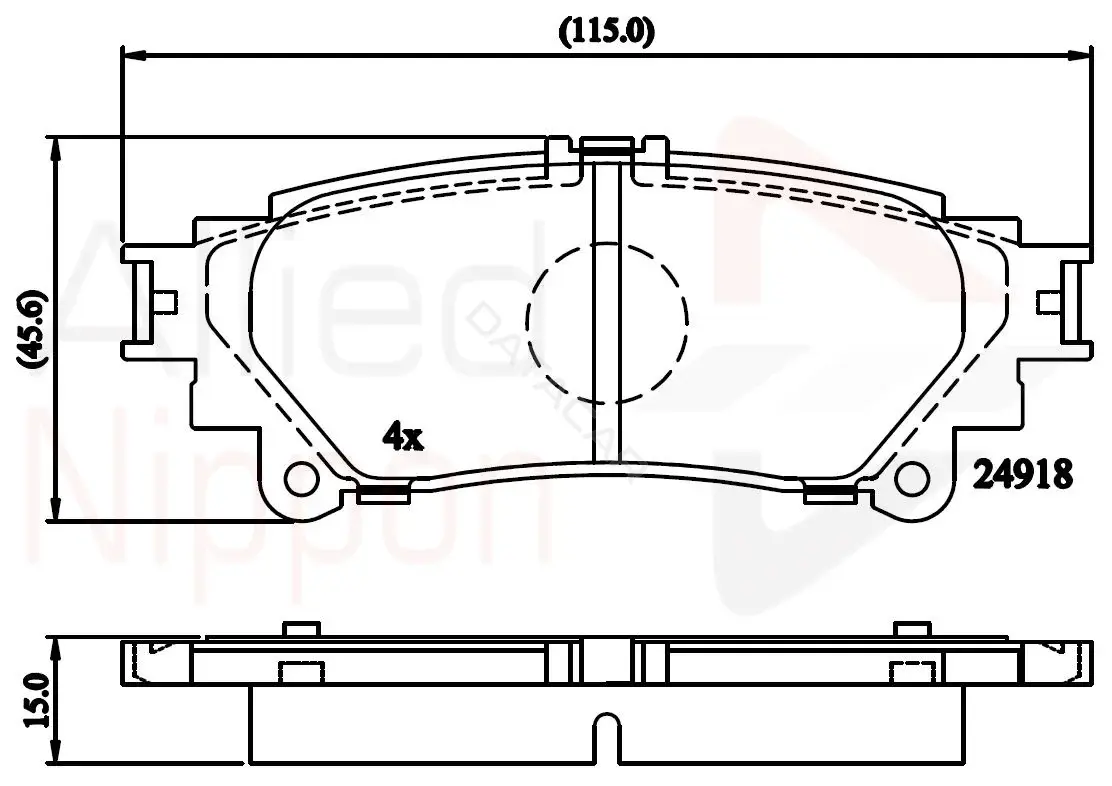 Тормозные колодки ALLIED NIPPON ADB06078