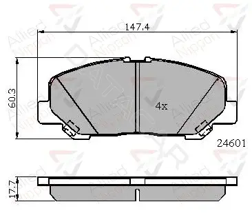 Тормозные колодки ALLIED NIPPON ADB01701