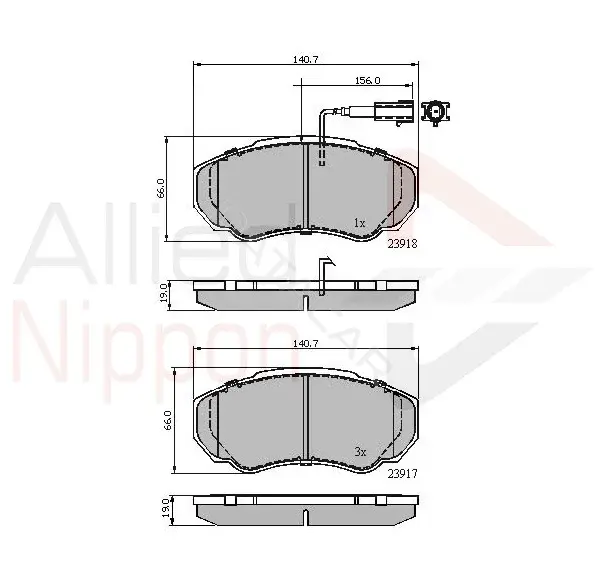 Тормозные колодки ALLIED NIPPON ADB11040