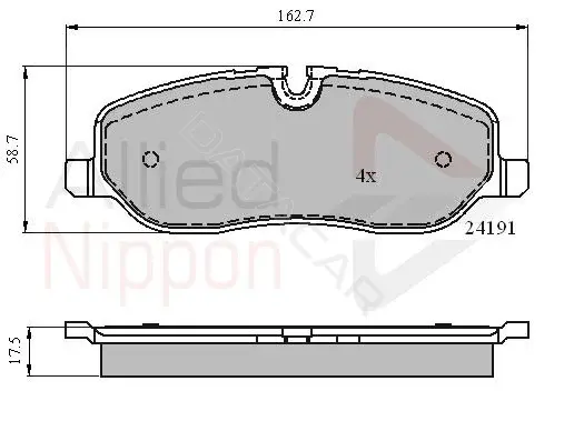 Тормозные колодки ALLIED NIPPON ADB01533