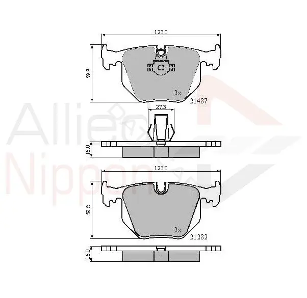 Тормозные колодки ALLIED NIPPON ADB01547