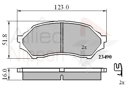 Тормозные колодки ALLIED NIPPON ADB3817