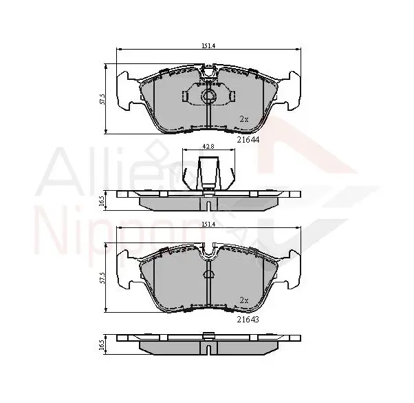 Тормозные колодки ALLIED NIPPON ADB01023
