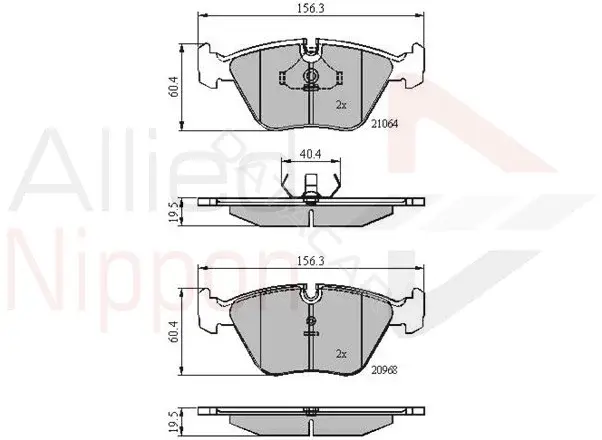 Тормозные колодки ALLIED NIPPON ADB0358
