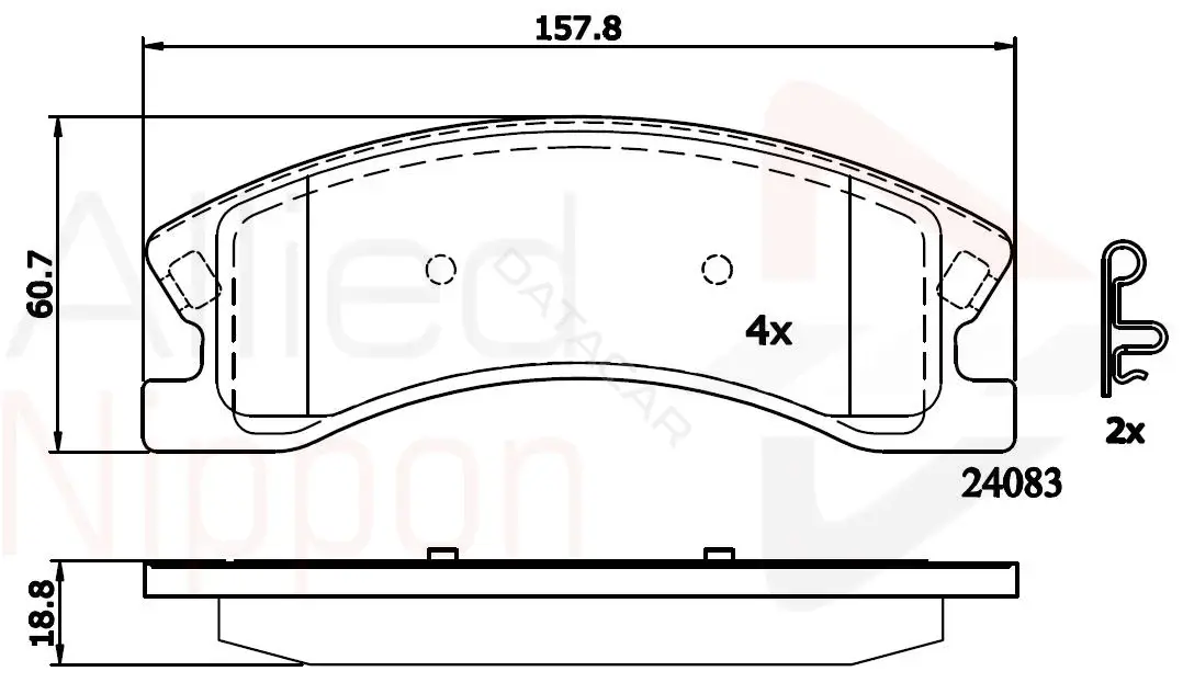 Тормозные колодки ALLIED NIPPON ADB31202