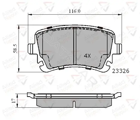 Тормозные колодки ALLIED NIPPON ADB01313