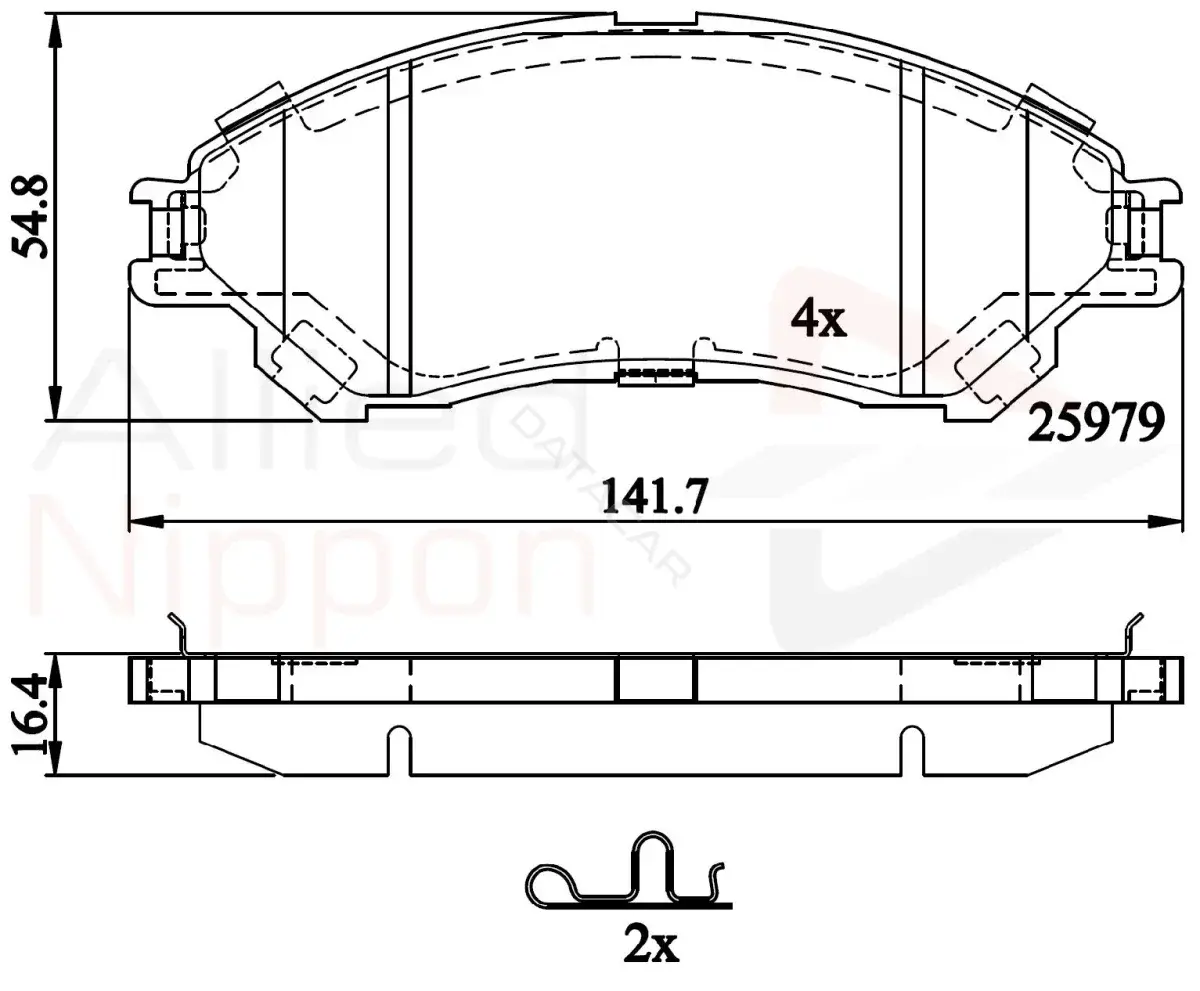 Тормозные колодки ALLIED NIPPON ADB32314