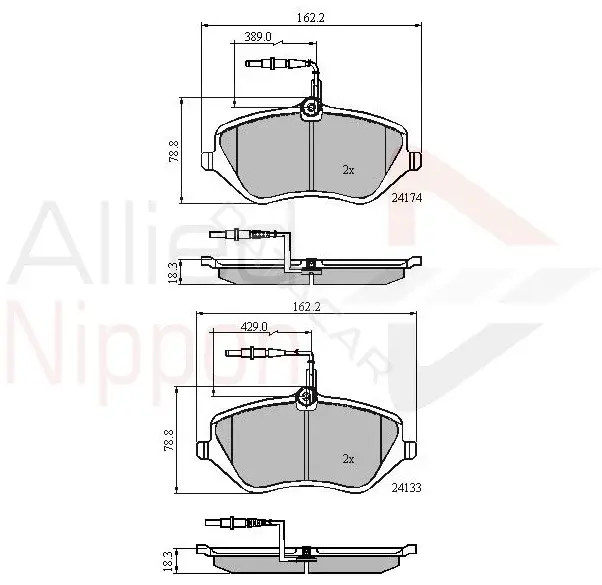 Тормозные колодки ALLIED NIPPON ADB11251