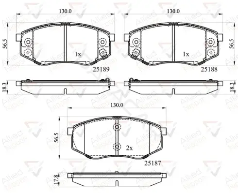 Тормозные колодки ALLIED NIPPON ADB32194