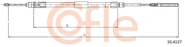 Трос ручника COFLE/TELCO 92.10.4137