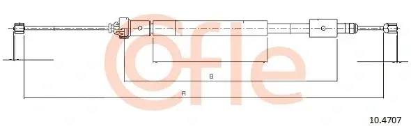 Трос ручника COFLE/TELCO 92.10.4707