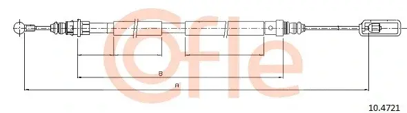 Трос ручника COFLE/TELCO 92.10.4721