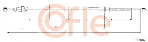 Трос ручника COFLE/TELCO 92.10.6687
