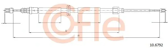 Трос ручника COFLE/TELCO 92.10.6792