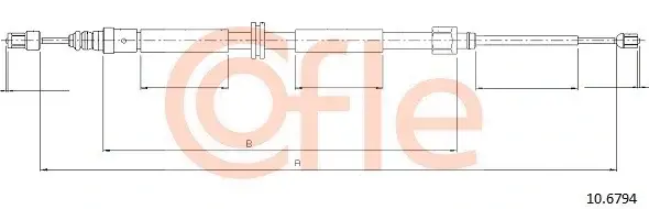 Трос ручника COFLE/TELCO 92.10.6794