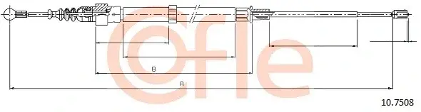 Трос ручника COFLE/TELCO 92.10.7508