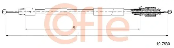 Трос ручника COFLE/TELCO 92.10.7630
