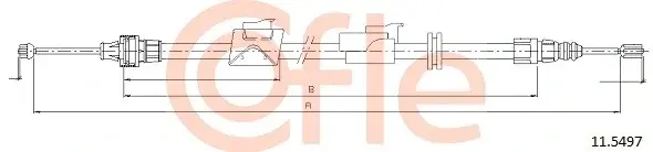 Трос ручника COFLE/TELCO 92.11.5497