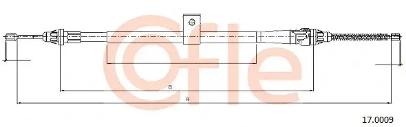 Трос ручника COFLE/TELCO 92.17.0009