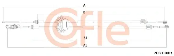 Трос КПП COFLE/TELCO 92.2CB.CT003