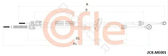 Трос КПП COFLE/TELCO 92.2CB.ME001