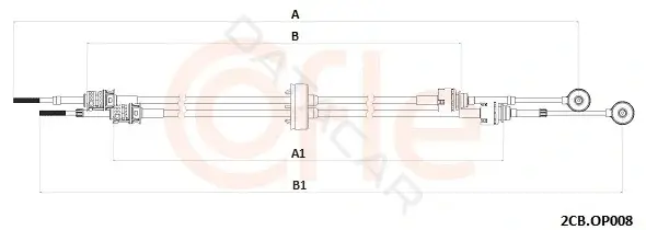 Трос КПП COFLE/TELCO 92.2CB.OP008