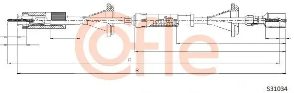 Трос спидометра COFLE/TELCO 92.S31034