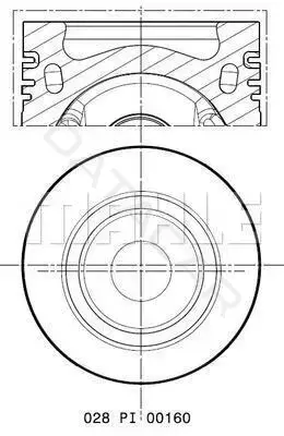 Поршень двигателя KNECHT/MAHLE 028PI00160000